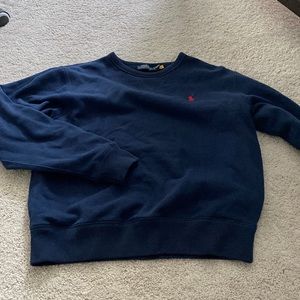 Large, Navy Blue Polo Ralph Lauren sweatshirt in nearly brand new condition